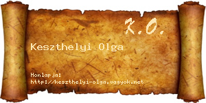 Keszthelyi Olga névjegykártya