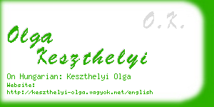 olga keszthelyi business card